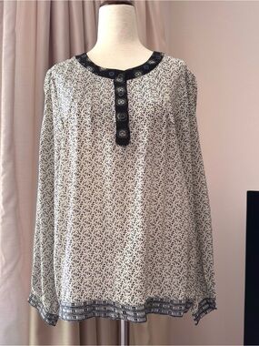 Sea New York Long Sleeve Silk Blouse Size 6